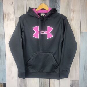 Under Armour Black Purple Sweatshirt Hoodie size Small